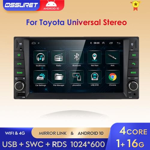 Android 9.0 7inch 2 din car dvd multimedia For TOYOTA COROLLA Camry Land Cruiser HILUX PRADO RAV4 radio screen gps stereo