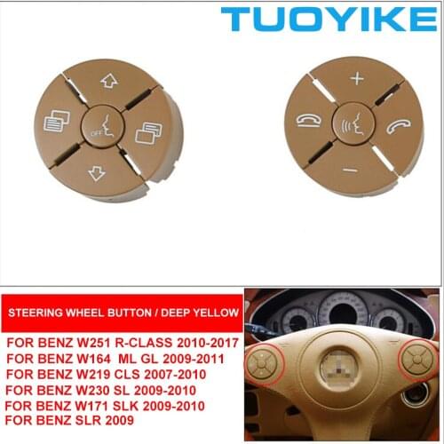 Car Multi-Functional Steering Wheel Button Phone Key Control For Mercedes BENZ W171 SLK200K SLK300 SLK350 SLR Stirling Moss 2009