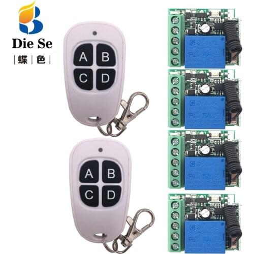 433MHz Wireless Universal Remote Control DC 12V 1CH rf Relay Receiver and Transmitter for remote switch Door/garage/motor