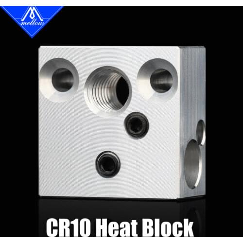 Mellow High Quality Cr10 Heated Block For Micro Swiss Cr10 Hotend Creality Ender 3 Mk7/Mk8/Mk9 Block J-head Hotend Head Extruder