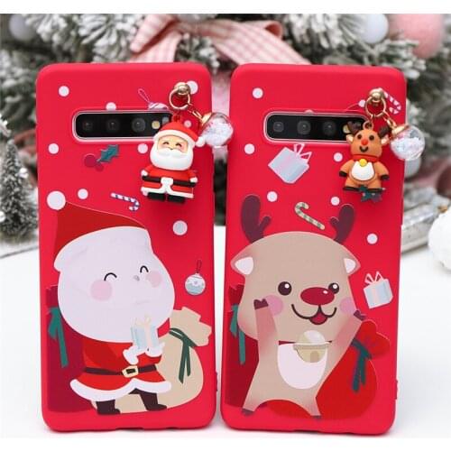 3D Cute Christmas Doll Case For Samsung Galaxy A11 A10 A31 A40 A21S A50 A51 A70 A71 Note 20 Ultra S20 S10 S9 Plus S8 S10e M11