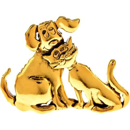 CINDY XIANG Kids Cute Dog And Cat Brooches For Women And Men Funny Animal Pins Brooch Lovers Christmas Jewelry Gifts New Year