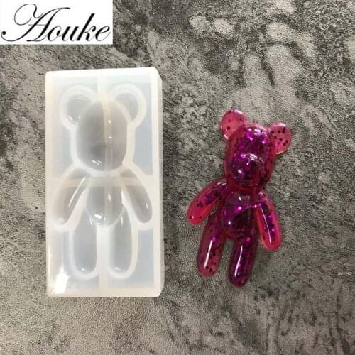 1PCS Lovely Bear Shape Handmade Epoxy Silicone Molds, DIY Decorative Tools 010043