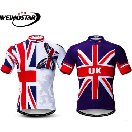 Pro Bike UK Team Cycling Jersey Shirt Tops England Men Summer Short Sleeve MTB Clothing Ropa ciclismo Maillot Bicycle Jersey
