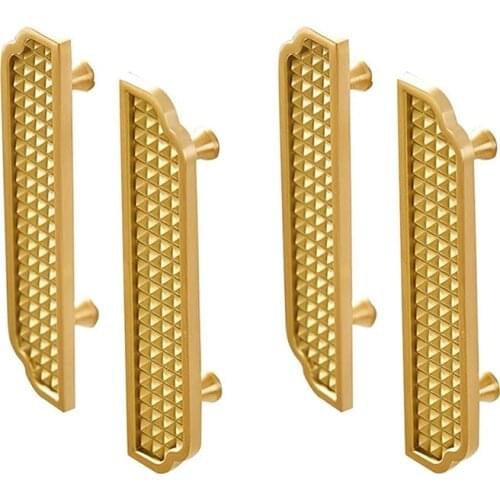 JFBL Hot 4PCS Fish Pattern Handles Brass Gold Drawers Cabinets Door Pull Handles for Kitchen Bedroom Dressing Table(with Screws)