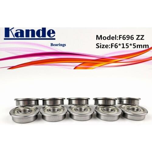 Kande Bearings F696ZZ 10pcs ABEC-1 F696 ZZ F696-2Z Miniature Deep Groove Ball Bearing F6*15*5mm 696 F696