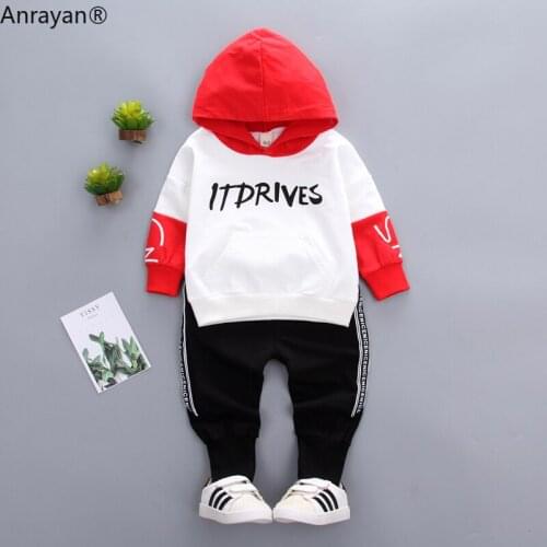 Spring AUTUMN Children Toddler Clothing Baby Boys Girls Clothes Suit Infant Tracksuit Kids Sports Hooded Sweater Pants 2pcs/Sets