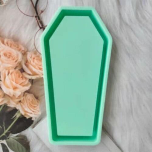 N7MF Coffin Box Epoxy Resin Mold Storage Case Silicone Mould DIY Crafts Polymer Clay Jewelry Container Making Tool