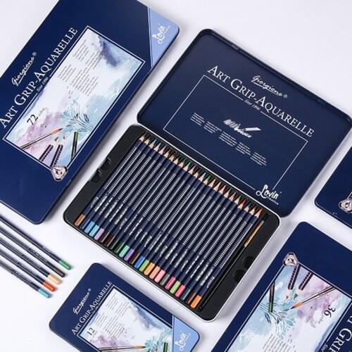 24/36/48/72 Iron Box Set Of Colored Pencils Professional Oil Color Pencil Wood Soft Watercolor Lead Pencils Drawing Art Supplies