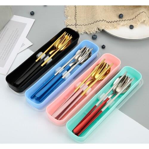 Tableware Set 304 Stainless Steel Chopsticks Gift Set Portable Tableware