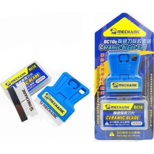 MECHANIC BC10 BC10S High Sharp Insulation Ceramic Blade Set for Cutting Polarizer Remove OCA Glue LCD Screen Repair Phone Tools