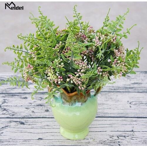 Autumn Artificial Flowers Lilac Fruit Green Plants Fake Berries Plants Plastic Flowers Cheap Christmas Home Outdoor Decor Plants