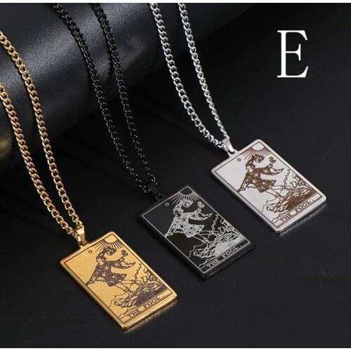 1pcs Wicca Tarot Card Waite Major Arcana Pagan Pendant Amulet Necklace