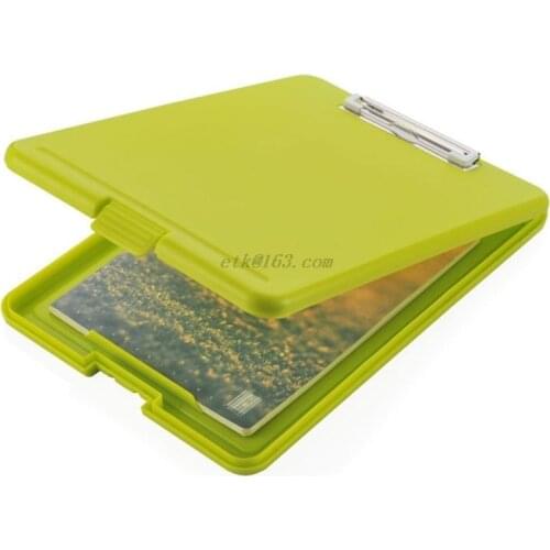A4 Plastic Storage Clipboard File Box Case Document File Folders Clipboard Writing Pad Stationery School Office Supplies