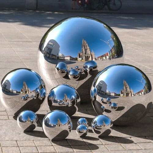 100mm - 250mm Stainless Steel Hollow Ball Mirror Polished Shiny Sphere For Kinds of Ornament and Decoration