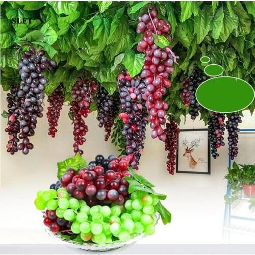 Festive party props garden home hotel bar cafe supermarket Shop Store decoration plastic fake fruit Simulation grape bunches
