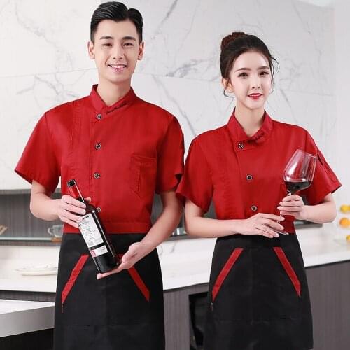 Chef Workwear Men and Women Short and Long Sleeve Hotel Chef Wear Summer Thin Breathable Kitchen Clothes Baking Apparel Uniform