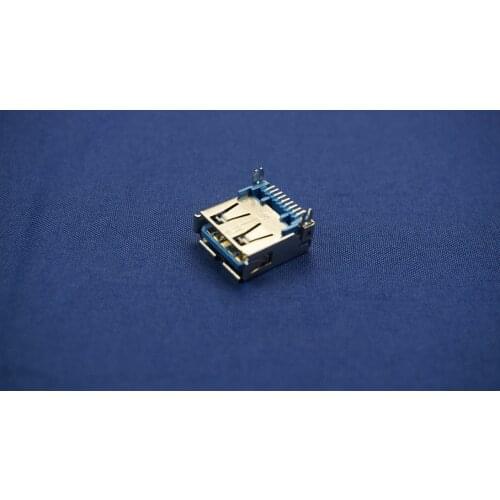 50pcs USB 3.0 Connector A Type Female A/F receptacle right angle SMT PCB blue insulator