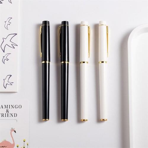1pc Simple Fashion Cute Gel Pen 0.5mm Black Ink Rollerball Pens Promotional Signature Pens Kawaii Stationery Office Accessories