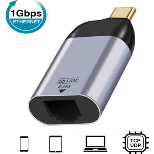 50% Off Compatible USB Type C to Gigabit Ethernet Converter Adapter for Thunderbolt 3