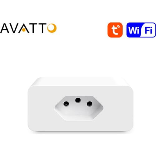 Brazil Standard 16A Tuya WiFi Smart Plug with Power Monitor, Smart Life APP Smart Socket Outlets Works for Google Home, Alexa
