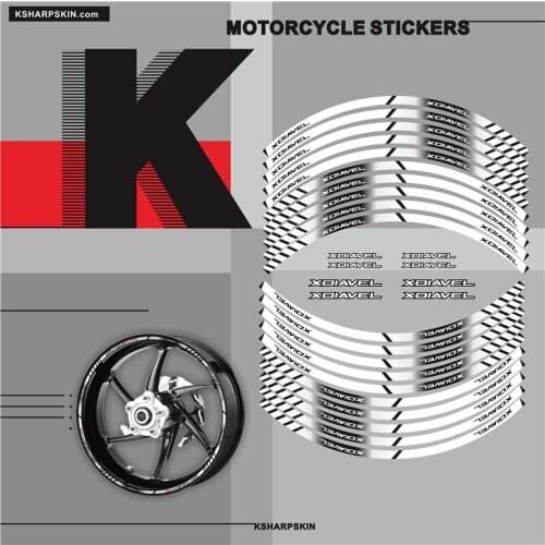 Motorcycle tyre sign decoration sticker inner rim reflective decals For DUCATI XDIAVEL