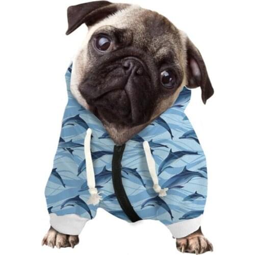 Dolphin Pet Dog Polyester Sweater for Dogs Warm Dog Clothes Dog Cool Hoodie Soft Puppy Dog Pet Clothes Sweatshirt Dog Costume