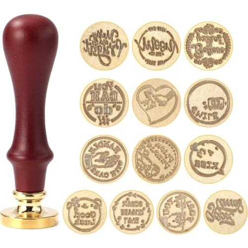 Vintage Wax Seal Stamp Envelope Decorations Replace Copper Head DIY Sealing Wax for Wedding Parties Invitations Presents