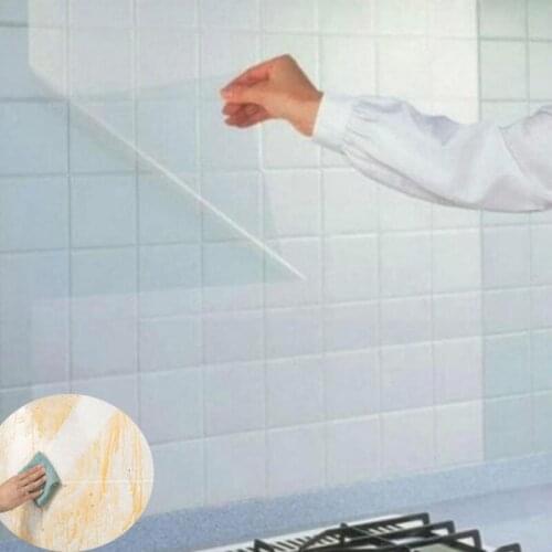 High Quality Waterproof Oil Proof Transparent Wall Stickers Kitchen Stove Wall Stickers Heat-resistant Useful Kitchen Supplies