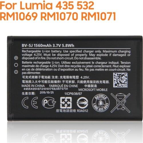 Yelping BV-5J Phone Battery For Nokia Lumia 435 RM1069 RM1070 RM1071 Lumia 532 BV5J 1560mAh