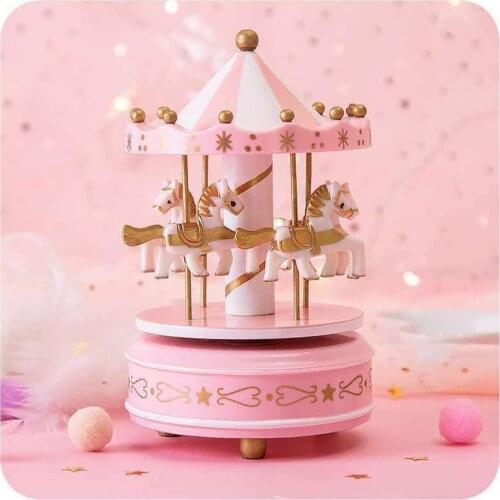 Clockwork Toy Carousel Music Box Party Children Birthday Toy Christmas Gift