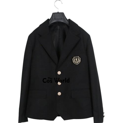 [Chi Tai Hei] Japanese Womens Female Spring Autumn Black Suits Blazer Long Sleeve Jackets Coats Outwear For JK School Uniform