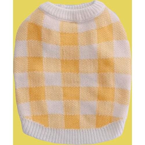 Winter Dog Clothes Plaid Dog Sweater Fashion Puppy Dog Costume French Bulldog Pet Sweater Clothing for Small Medium Dogs Coat