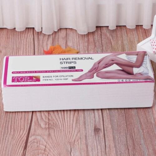 100Pcs/Lot 7x20 Non-woven Wax Band Hair Removal Beauty Health Epilator Wax Paper