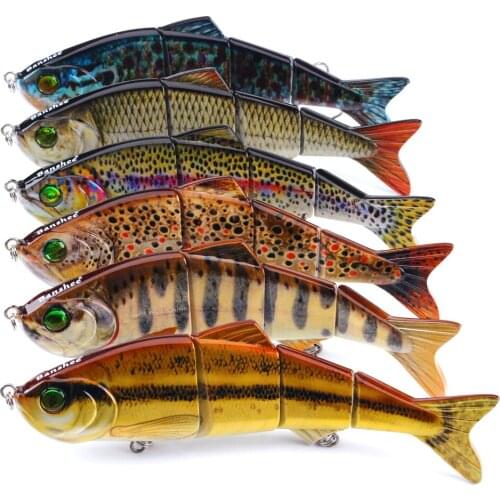 6pcs/lot fishing lure VMJ04-8 Multi Jointed swimbait pike Sinking isca Artificial hard bait wobbler tackle pesca 4 sections
