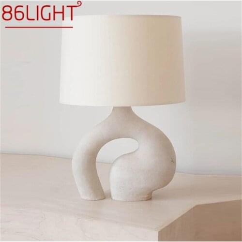 86LIGHT White Creative Table Desk Lamp Contemporary Resin LED Light for Home Living Bed Room Decoration