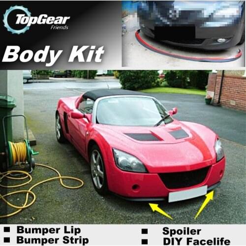 Bumper Lip Deflector Lips For Vauxhall VX220 Front Spoiler Skirt For TopGear Friends Car View Tuning / Body Kit / Strip
