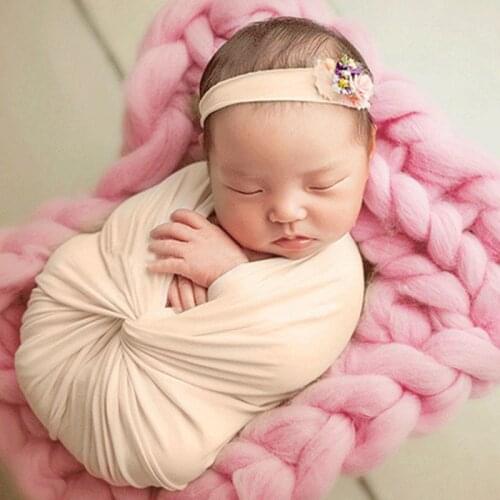 Childrens Photography Props Wrapping Cotton Elastic Wrapping Towel Newborn Wrap CHD10139