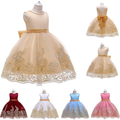Girl Kid Embroidered Chiffon Tutu Party Princess Costume Ball Gown Dress for 3-10 Years