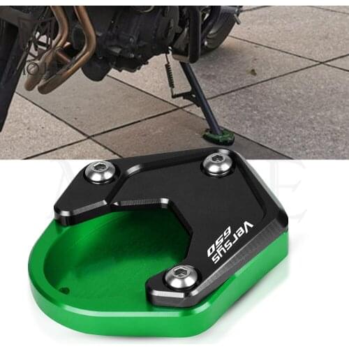 For Kawasaki Versys 650 Versys650 2010-2019 Motorcycle Aluminum Kickstand Foot Side Stand Extension Support Plate Pad Enlarge