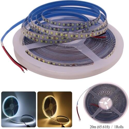 20m/roll 2835 LED Strip light DC24V 120LEDs/m 8mm Width warm white / white light Flexible Ribbon String lamp