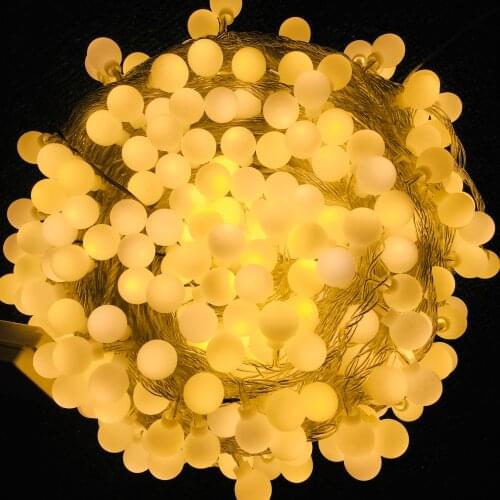 10M 20M 30M Fairy Garland LED Ball String Lights Waterproof for Christmas Tree Wedding Home Indoor Decoration Battery Powered