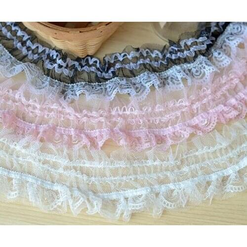 Hot-sale Lace accessories Three color into the elastic lace skirt hem cuff 5.5 cm wide H5501