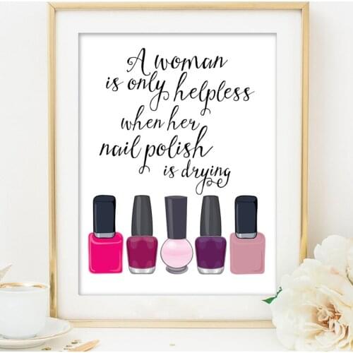Canvas Painting Nail Polish Canvas Poster Print for living room bedroom home decoration no frame