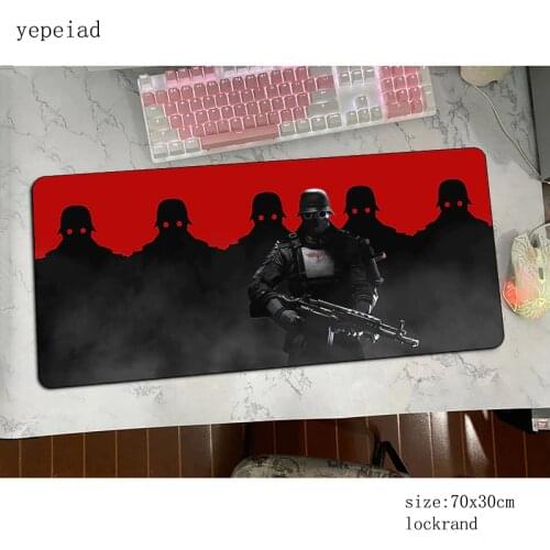 Wolfenstein mouse pad 900x400x3mm gaming mousepad anime Mass pattern office notbook desk mat home padmouse games pc gamer mats