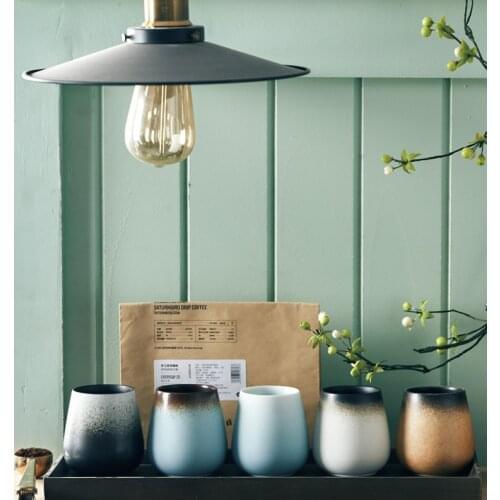 Macaron Color Japanese Hand-made Coffee Cup Personalized Matte Mug Water Cup Nordic Simple Cup Milk Cup