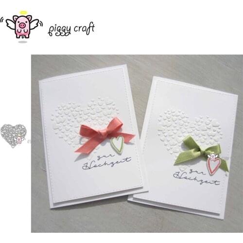 Piggy Craft metal cutting dies cut die mold Heart ornament Scrapbook paper craft knife mould blade punch stencils dies