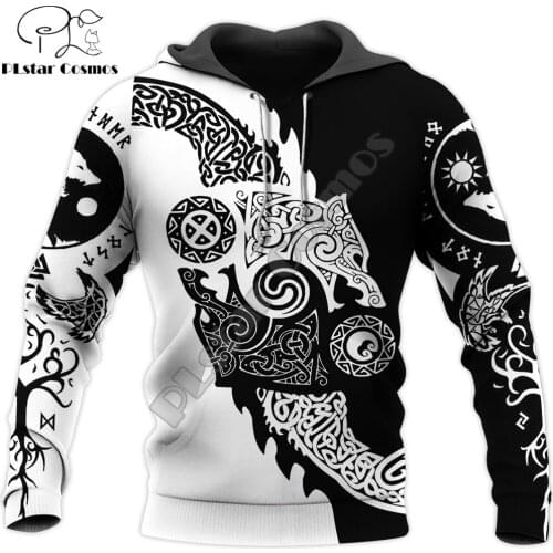 Beautiful Vikings Tattoo 3D Printed Mens Hoodie Harajuku Streetwear autumn hoodies Sweatshirt Unisex Casual Jacket Tracksuits