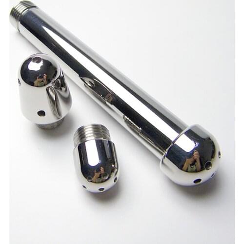 NEW Aluminum Shower Enema Water Nozzle 3 style Plug Head Enema Anal Cleaning Kit Sex Toys