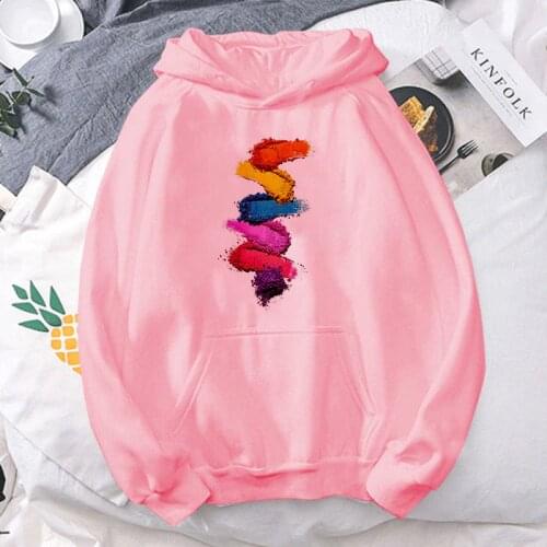 New Female Hoodie Sweatshirts cosmetic Printed Women Clothes Graphic Pullover Harajuku Funny Sweatshirt Tops Clothing streetwear